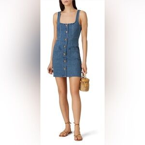 Rent The Runway Denim Button-Front Mini Dress – Size Small